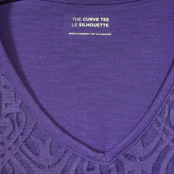 Penningtons, Plus Size Purple Curve Tee, Size X - Picture 4 of 8